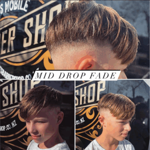 mid drop fade done by Wes Mobile Barbershop, Masterton